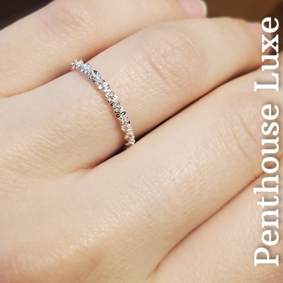 Flexible Silver Twist Chain Ring - Picture 1 of 4